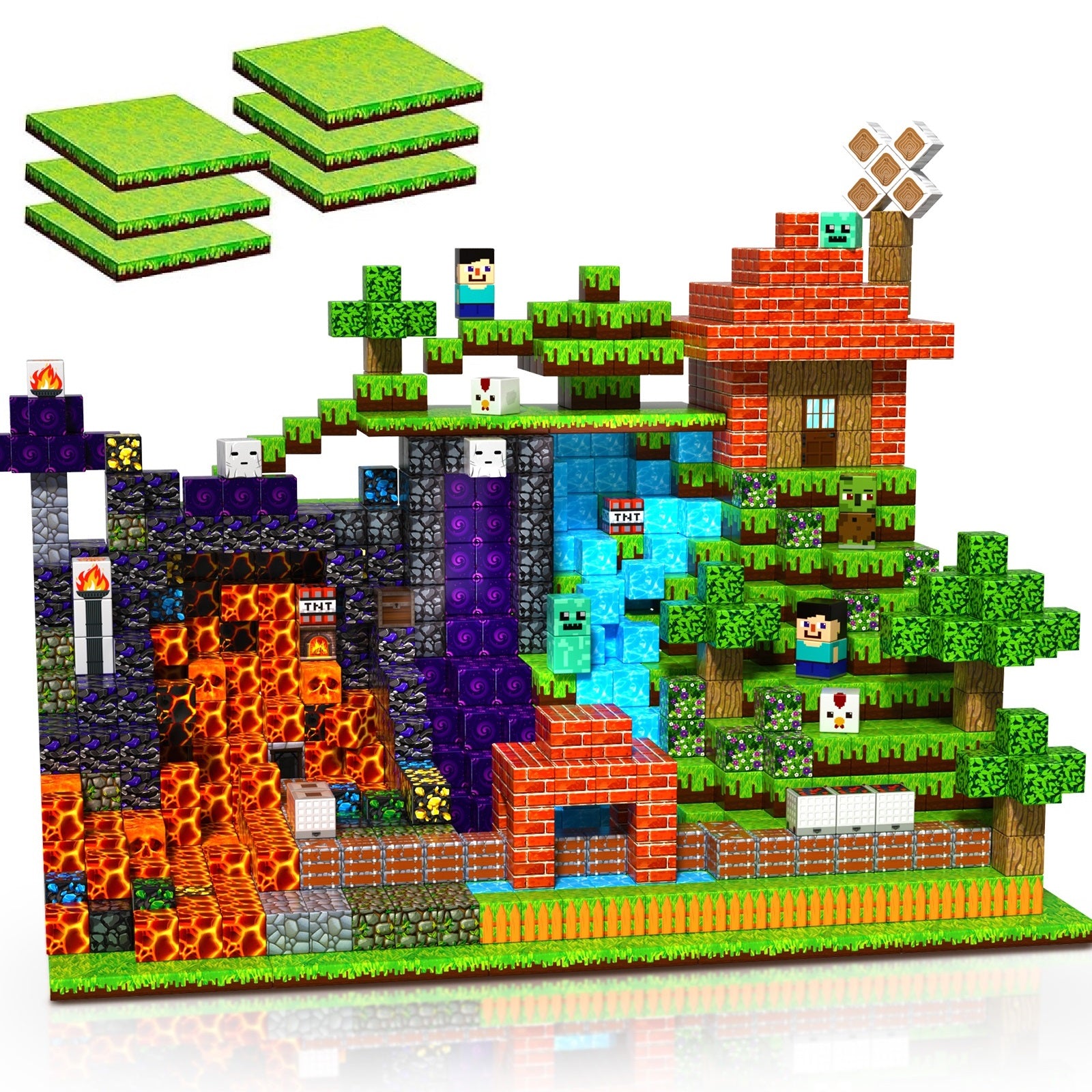 Mining Cart】Magnetic Tiles Building Blocks STEM Toys | 2026 Panel