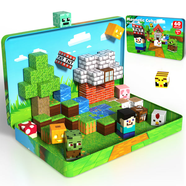 【Greenwood Home】Magnetic Tiles Building Blocks STEM Toys - 2025 Portable Collection