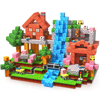 【Suburb City】Magnetic Tiles Building Blocks STEM Toys - 2025 Village Collection