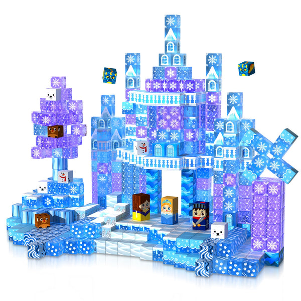 【Clear Blue】Magnetic Tiles Building Blocks STEM Toys - 2025 Castle Collection