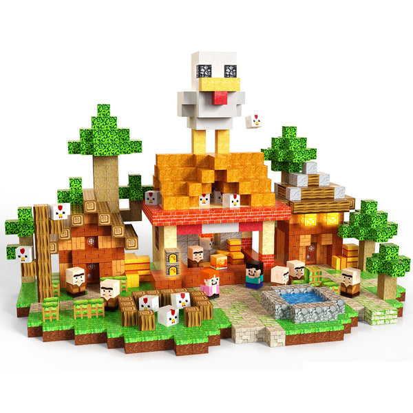【Chicken Store】Magnetic Tiles Building Blocks STEM Toys | 2025 Glowing Collection | 200 PCS | 0.8"