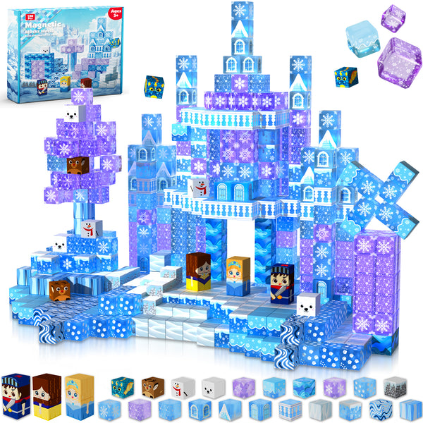 【Clear Blue】Magnetic Tiles Building Blocks STEM Toys - 2025 Castle Collection