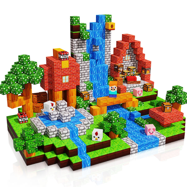 【Grassland Fun】Magnetic Tiles Building Blocks STEM Toys - 2025 Village Collection