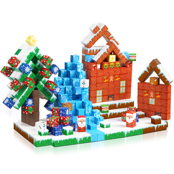 【Christmas Eve】Magnetic Tiles Building Blocks STEM Toys - 2025 Village Collection