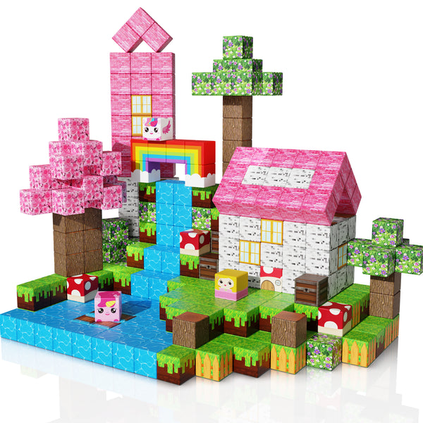【Unicorn House】Magnetic Tiles Building Blocks STEM Toys - 2025 Fiction Collection