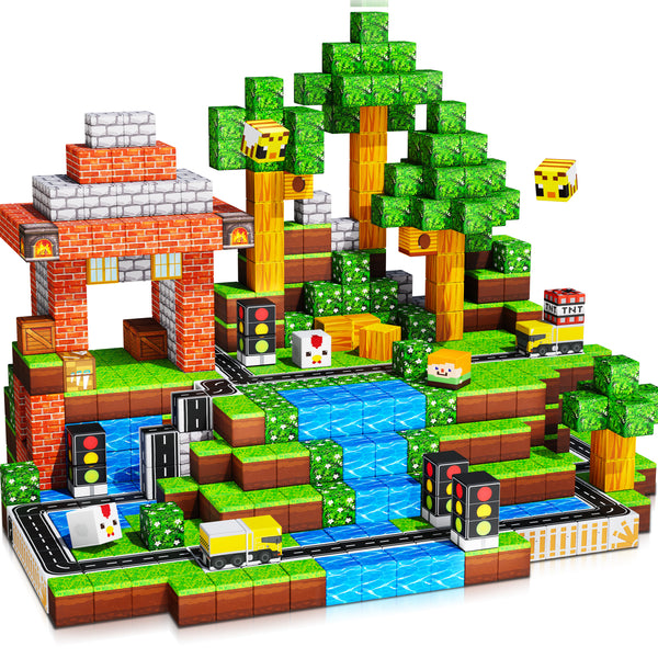 【Suburb City】Magnetic Tiles Building Blocks STEM Toys - 2025 Village Collection