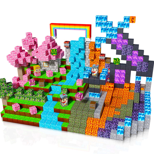 【Pink x Dark】Magnetic Tiles Building Blocks STEM Toys - 2025 Adventure Collection