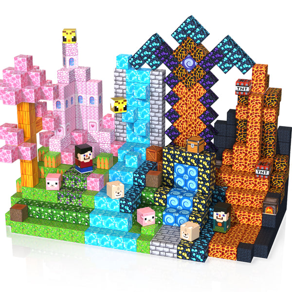 【Pink x Forest x Dark】Magnetic Tiles Building Blocks STEM Toys - 2025 Adventure Collection